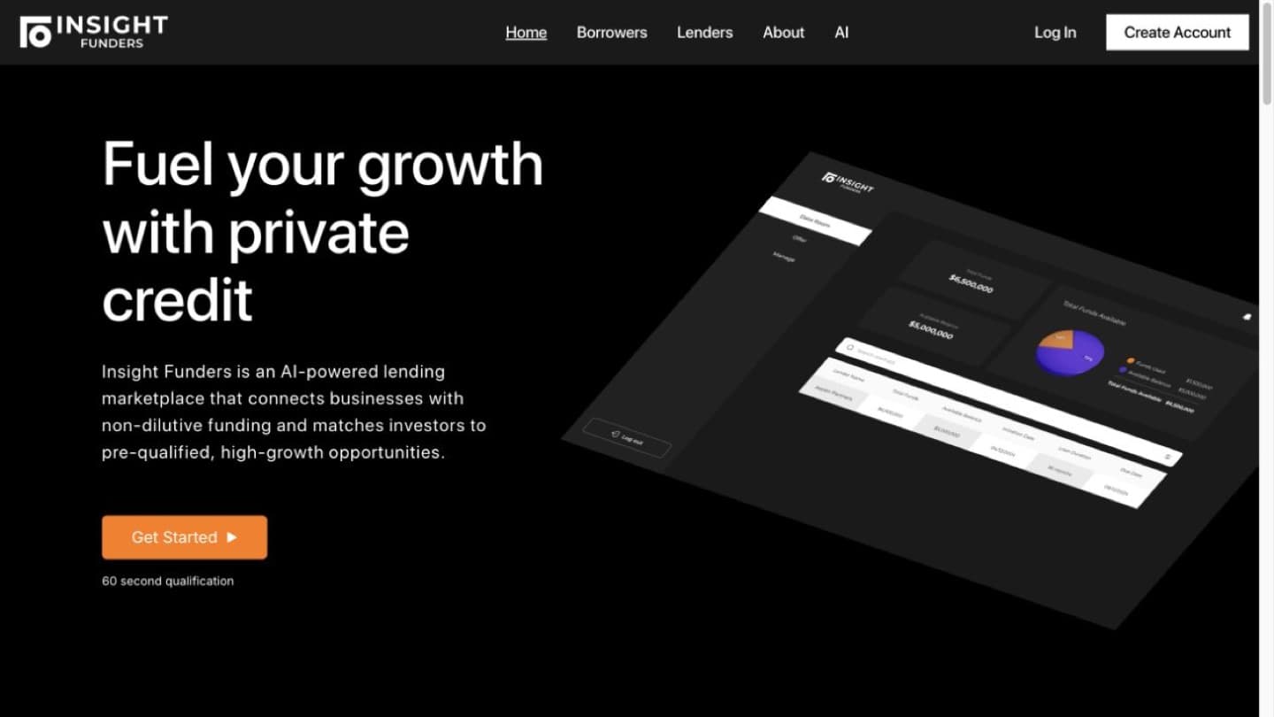 Insight Funders website homepage preview