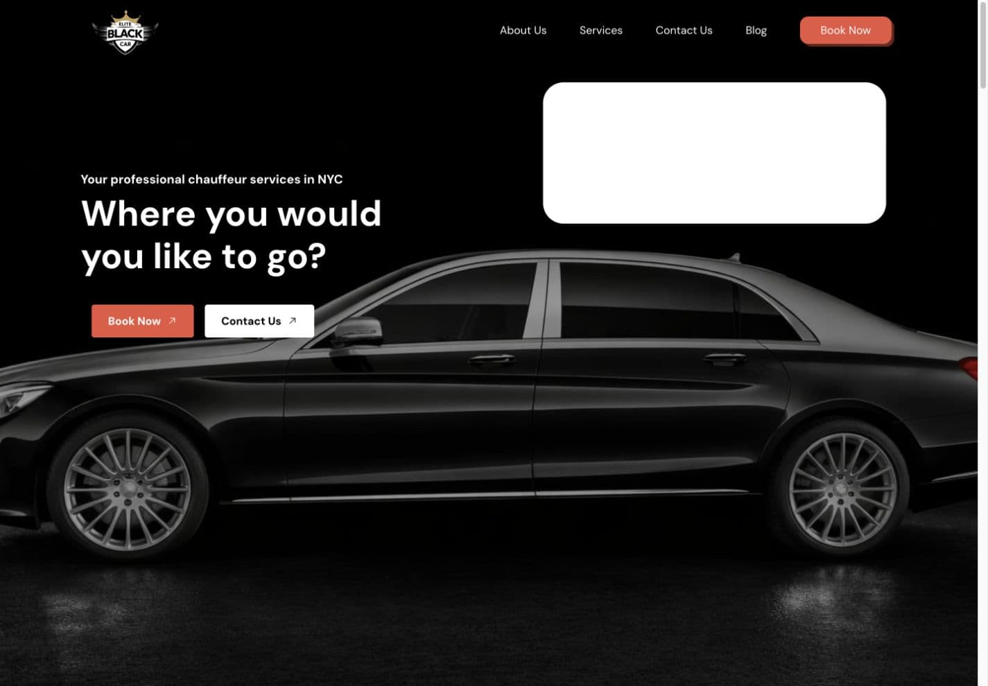 Elite B Car website homepage