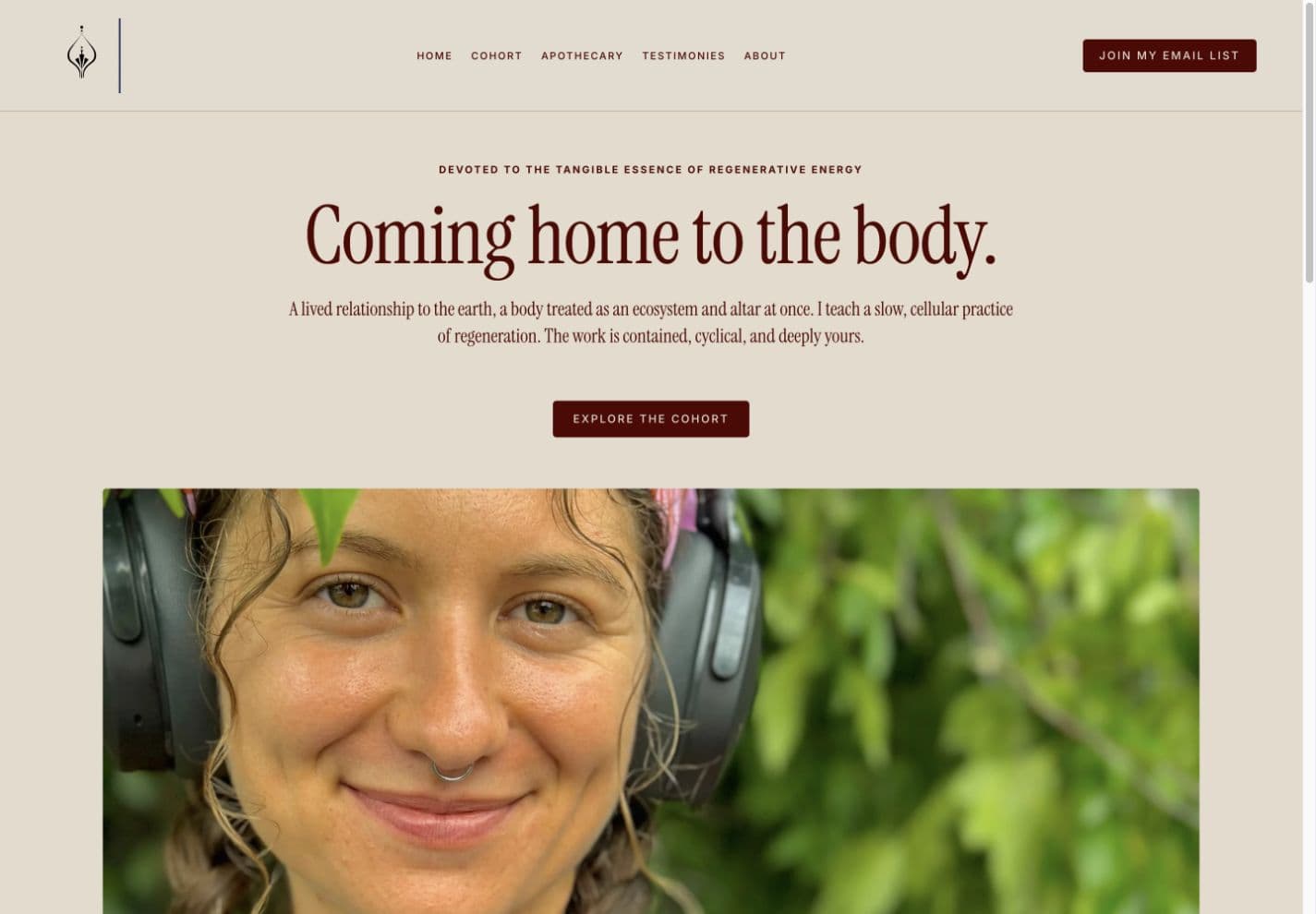 Meagan Perkins website homepage
