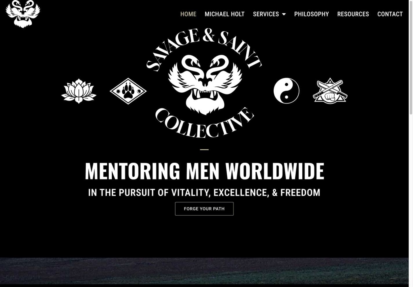 Savage & Saint website homepage