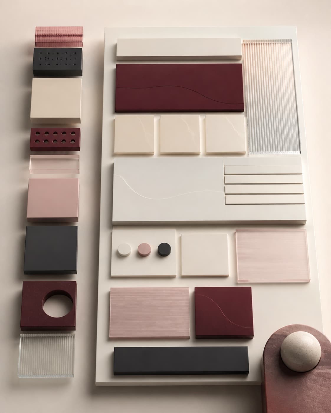 A refined modular no-code design system assembled from reusable tactile components